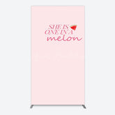 Lofaris One In Melon Sweet Pink Happy Birthday Rectangle Backdrop